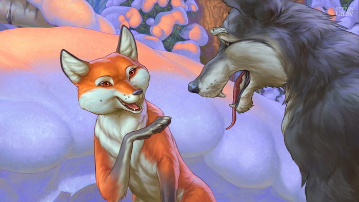 Лисичка сестричка и братец волк. Сестричка учит.