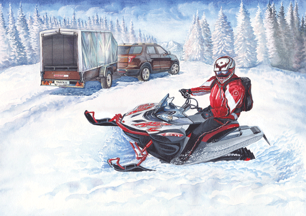 Иллюстрация для корпоративного календаря. Январь.