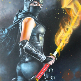 ниндзя ... дипломная работа в школе аэрографии