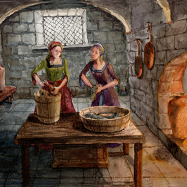 Сестры работают в замке