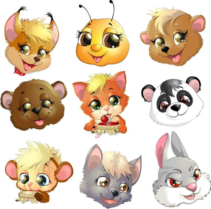 мордочки зверюшек