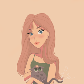 Девочка с котиком