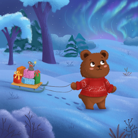 Мишка в лесу