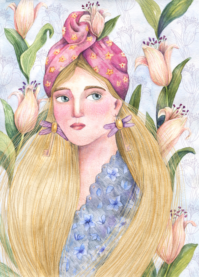 Цветочная дева, хранящая ключ от тайной двери