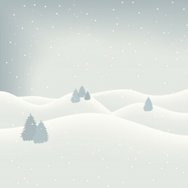 Холмы в снегу