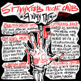 Инфографика для тату мастера