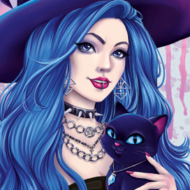 ведьма с котом