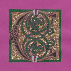 Открытка с вензелем