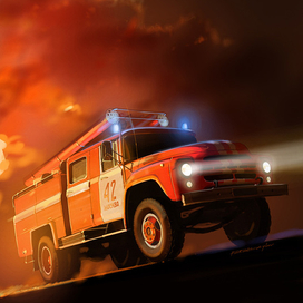 Грузовики. Пожарный ЗиЛ