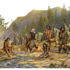 Племя каменного века.