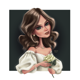 Стилизованный портрет девушки
