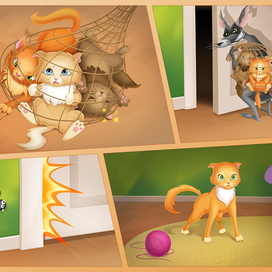 Комикс для игры "Спасти котят"