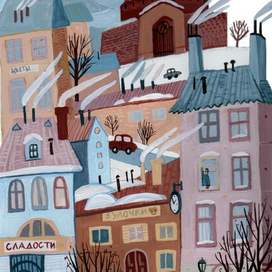 Иллюстрация к сказочной повести Роальда Даля "Чарли и шоколадная фабрика"