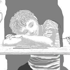 Мальчик и птичка