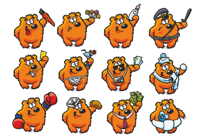 Медвежонок для календаря