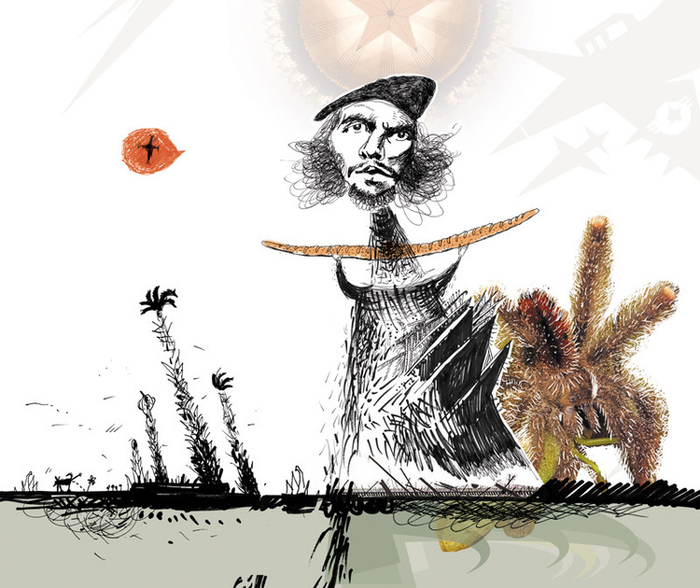 Великий команданте Эренесто Че Гевара и его сын - паук птицеед