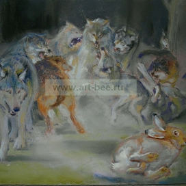 Иллюстрация к сказке Белозерской О. "Плюшевый волк"