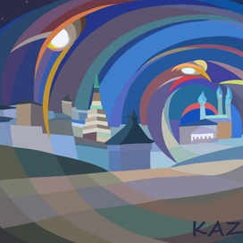 Ночной Кремль. Открытка 