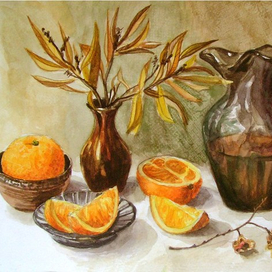 Апельсиновый натюрморт