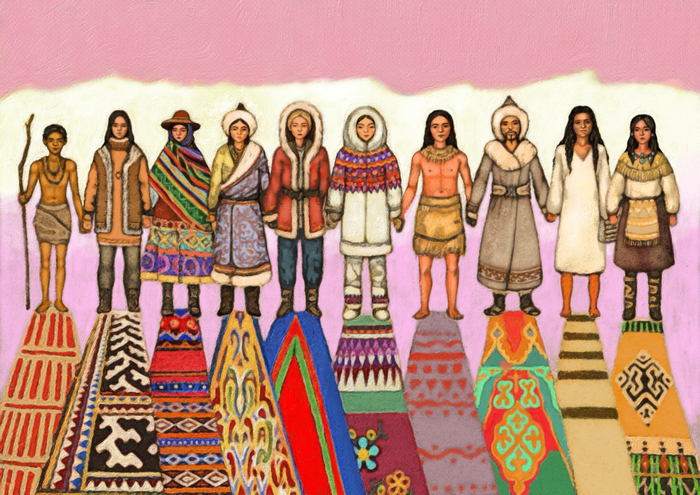 Для книги Народы Мира, предварительный вариант обложки 