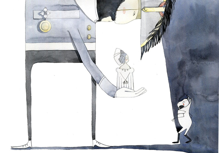 "Воротничок,гребенка и сапожная подставка"