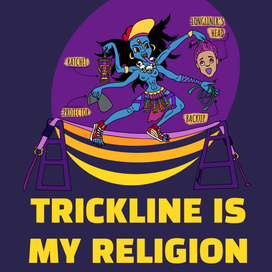 Принты для футболок "Slackline is my religion"