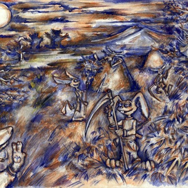 В темно-синем лесу...