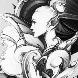 Фэшн иллюстрация с девушкой