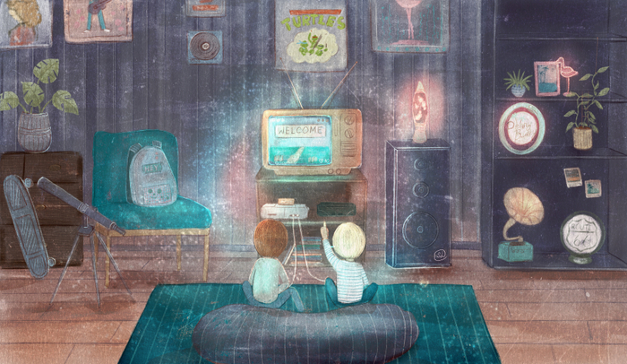 Иллюстрация для арт-проекта "Дом 80-х"