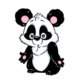 Панда удивление