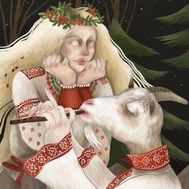 "Ухаживания" для Inktober 2020