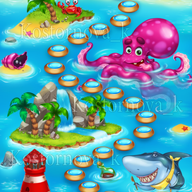 Карта для игры три в ряд