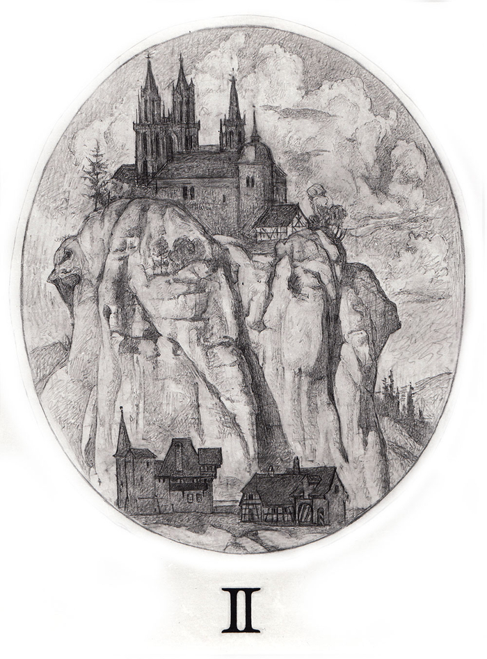 Шмуцтитул к роману Э.Т.А. Гофмана "Житейские воззрения кота Мурра"