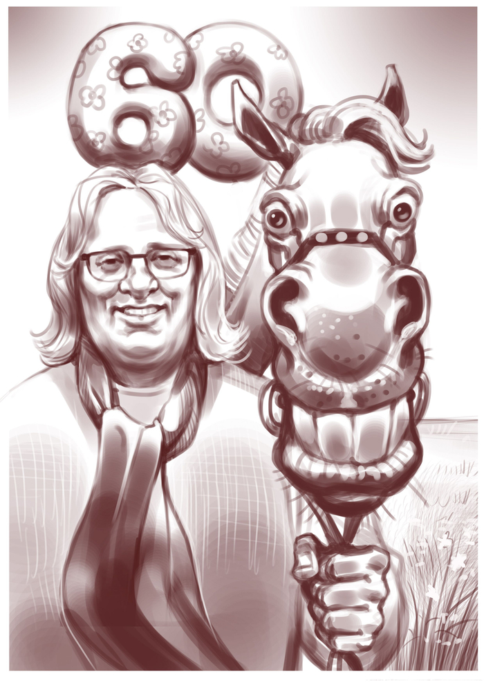 Дружеский шарж ко дню рождения Александра Шаганова