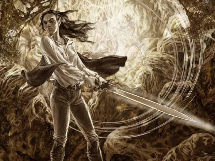 Эльфийка с мечем