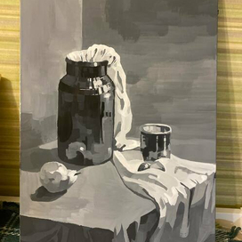 Живопись 2го курса колледжа, гуашь, 2023г.