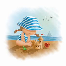 Девочка на пляже