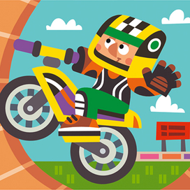 Пазл мотобайк