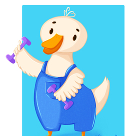 Уточка на зарядке 