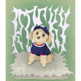 Портрет пуделя Рокки