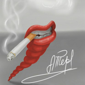 Lips-n-cigarette