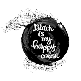 Black - my happy color. Spray black ink droplet stains.