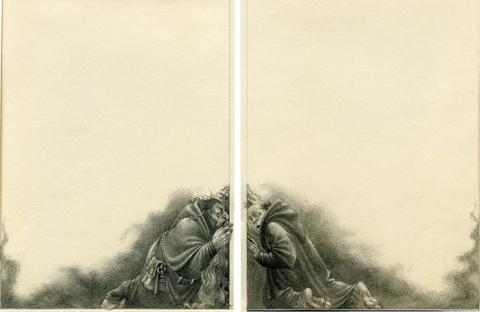 ДЖОН РОНАЛЬД РУЭЛ ТОЛКИН "ХОББИТ" ИЛЛЮСТРАЦИЯ.