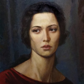 Женщина в красном.