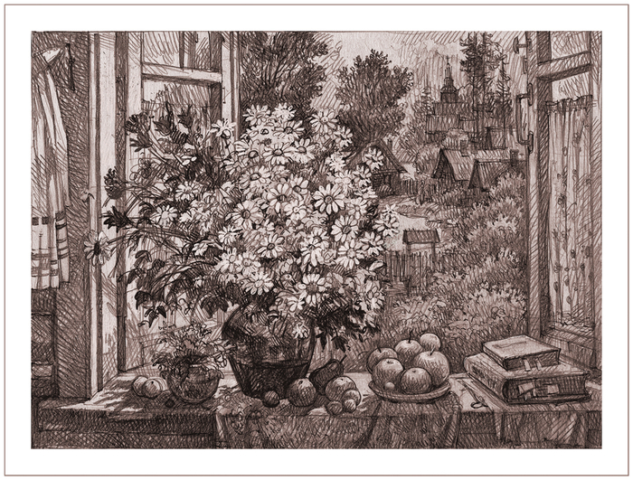 букет на окне