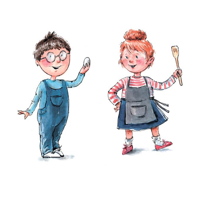 Мальчик и девочка.