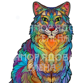 Кот (иллюстрация для пазла)