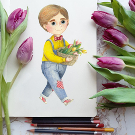 Мальчик с цветами