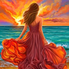 Девушка и море