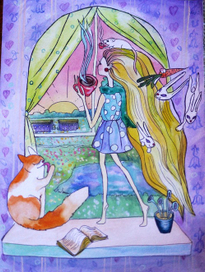 Утро, кофе, зайцы в волосах